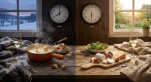 Accorder les recettes fromagères aux conditions météo et aux horaires du dîner 5 Accorder les recettes fromagères aux conditions météo et aux horaires du dîner