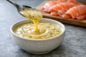 Sauce gravlax maison ultra onctueuse, celle qui transforme le saumon en plat de fête