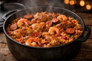 Jambalaya traditionnelle, le grand plat cajun qui met tout le monde d’accord