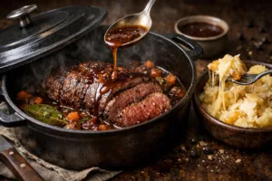 Rôti de chevreuil en cocotte en fonte : la viande fondante et la sauce qui fait tout le plat 2 Rôti de chevreuil en cocotte en fonte : la viande fondante et la sauce qui fait tout le plat