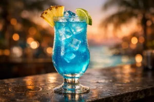 Blue Hawaii ultra frais, le cocktail bleu iconique qui fait voyager dès la première gorgée 2 Blue Hawaii ultra frais, le cocktail bleu iconique qui fait voyager dès la première gorgée