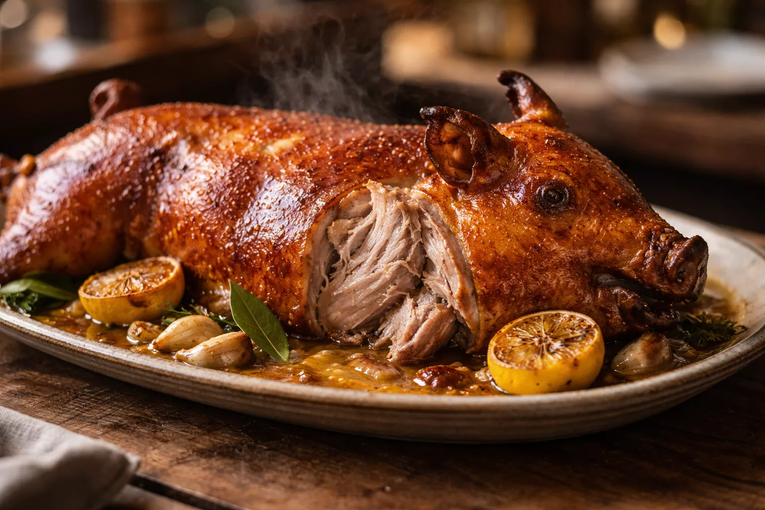 Cochon de lait à la portugaise, la recette mythique à la peau ultra croustillante