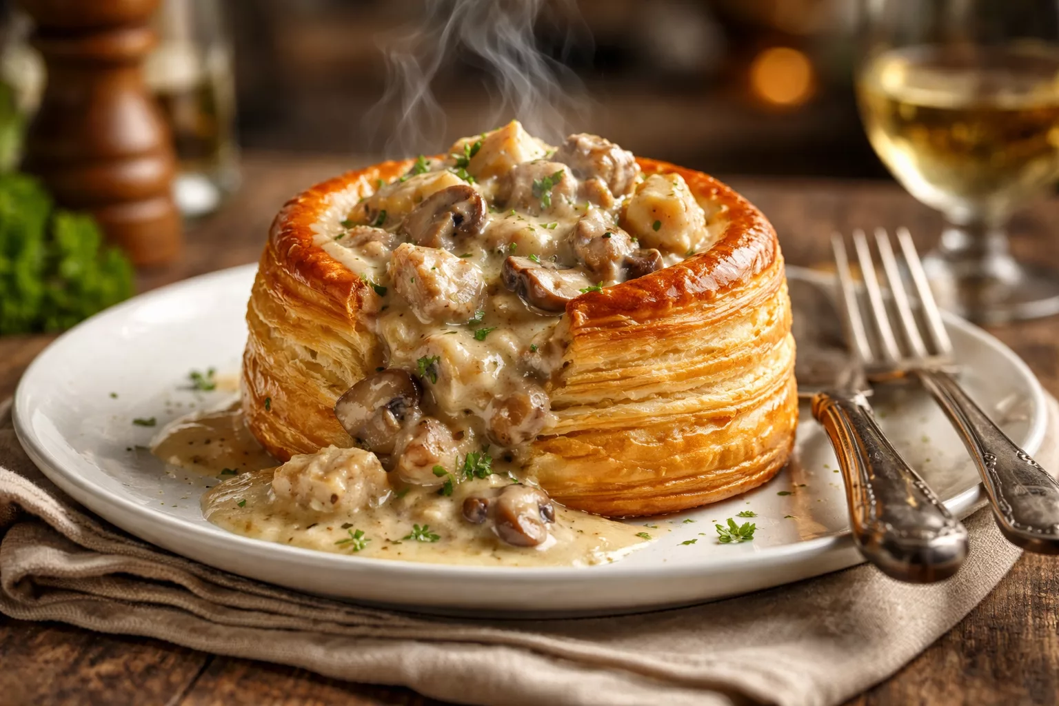 Le vrai vol-au-vent de grand-mère, crémeux et réconfortant comme autrefois