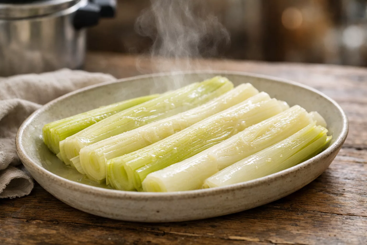 Cuisson des poireaux à la cocotte-minute : le secret pour les rendre ultra fondants