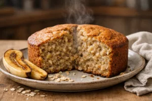 Gâteau banane flocons d’avoine ultra moelleux, sain et terriblement gourmand