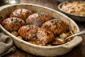 Crépinette de porc au four ultra moelleuse, la méthode simple pour un résultat juteux et croustillant