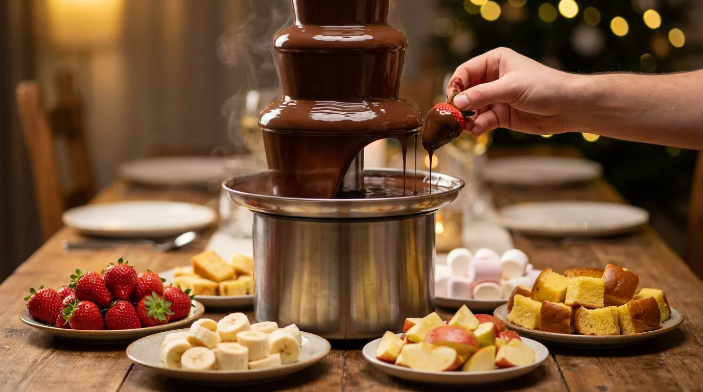 Fontaine de chocolat maison irrésistible, le dessert spectaculaire qui fait fondre tous les invités