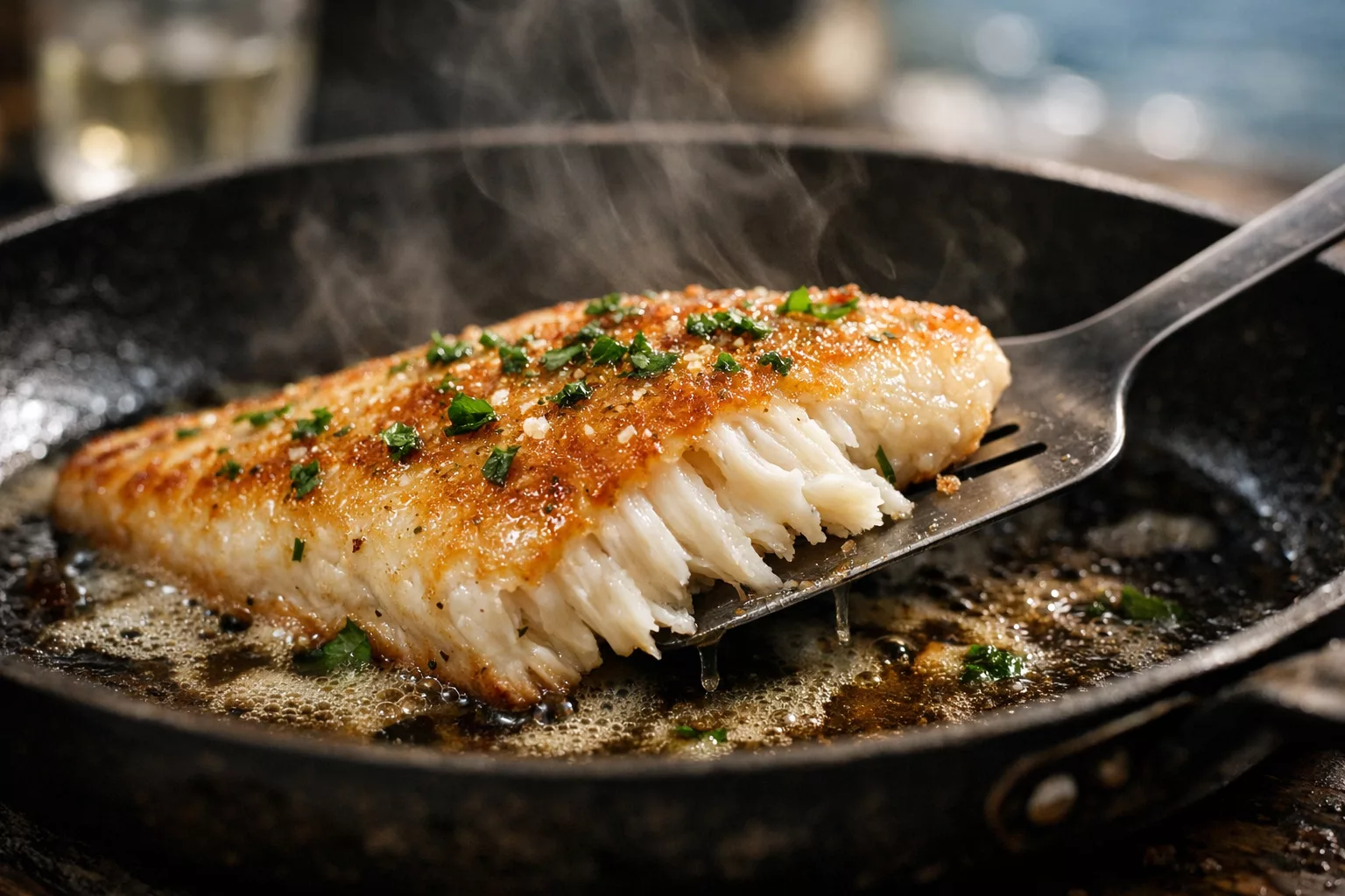 Filet de merlan doré à la poêle, la recette simple qui révèle toute la finesse du poisson