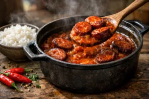 Le rougail saucisse réunionnais qui parfume toute la cuisine et donne envie d’y replonger la cuillère 2 Le rougail saucisse réunionnais qui parfume toute la cuisine et donne envie d’y replonger la cuillère