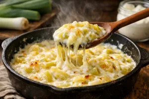 La fondue de poireaux ultra fondante qui transforme un simple légume en pur moment de gourmandise