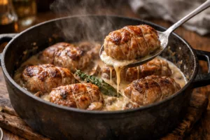 Ces paupiettes de veau fondantes à souhait, mijotées dans une sauce irrésistible qui rappelle les repas du dimanche 5 Ces paupiettes de veau fondantes à souhait, mijotées dans une sauce irrésistible qui rappelle les repas du dimanche