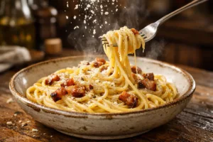 Les véritables pâtes à la carbonara italiennes qui transforment un simple dîner en pur moment de bonheur 2 Les véritables pâtes à la carbonara italiennes qui transforment un simple dîner en pur moment de bonheur