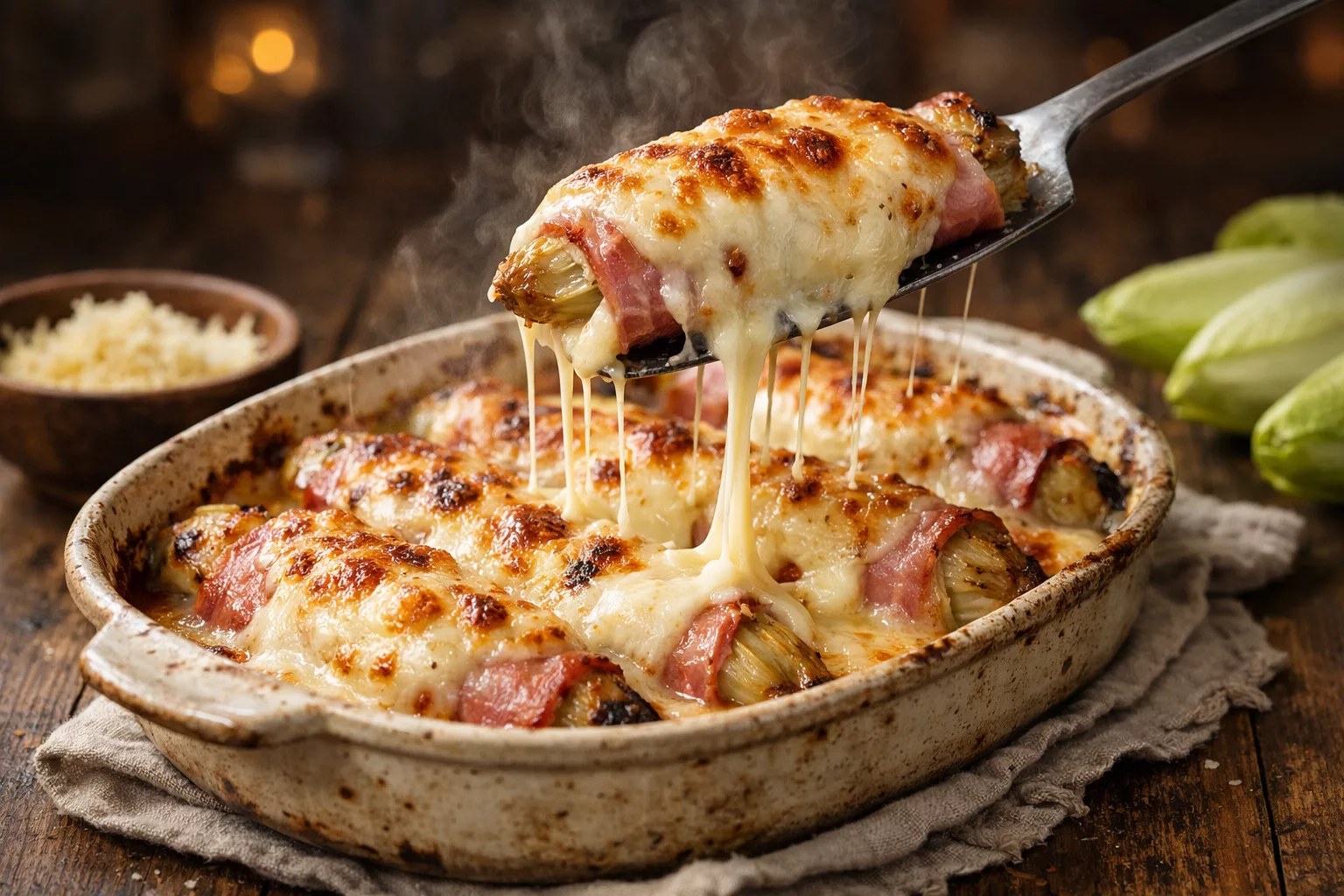 Endives au jambon gratinées : le grand classique familial qui met tout le monde d’accord