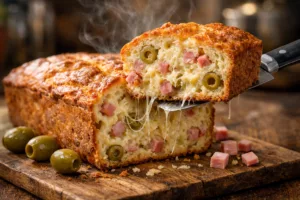 Cake salé au jambon et aux olives : le cake moelleux qui disparaît toujours en premier à l’apéritif