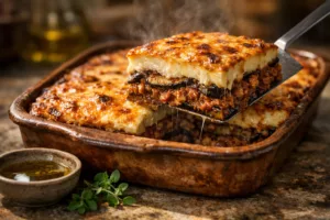 La vraie moussaka grecque : ce gratin méditerranéen ultra fondant qui embaume toute la cuisine