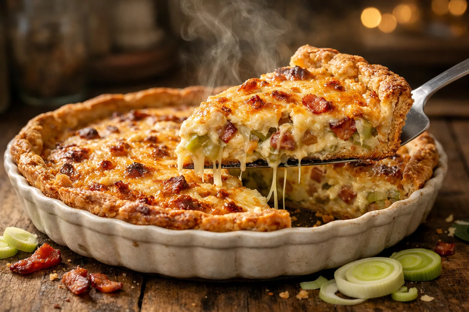 Tarte aux poireaux et aux lardons : la tarte rustique ultra fondante qui sent bon la cuisine familiale 8 Tarte aux poireaux et aux lardons : la tarte rustique ultra fondante qui sent bon la cuisine familiale
