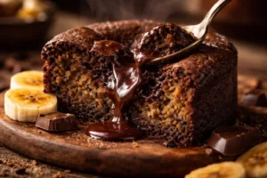 Ce gâteau fondant banane chocolat qui disparaît en quelques minutes à chaque fois