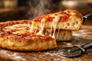 La pâte à pizza épaisse et moelleuse qui change tout dès la première bouchée
