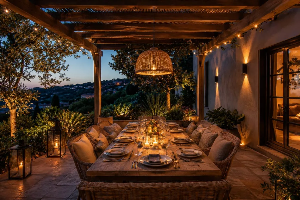 Comment bien éclairer sa terrasse pour manger dehors en été ? 2 Comment bien éclairer sa terrasse pour manger dehors en été ?