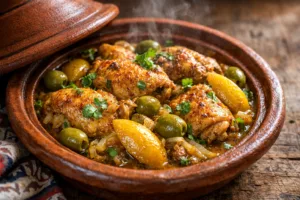 Le véritable tajine de poulet aux citrons confits et aux olives qui vous transporte au Maroc 5 Le véritable tajine de poulet aux citrons confits et aux olives qui vous transporte au Maroc