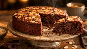 Ce gâteau moelleux aux amandes et chocolat fait fondre tout le monde dès la première bouchée
