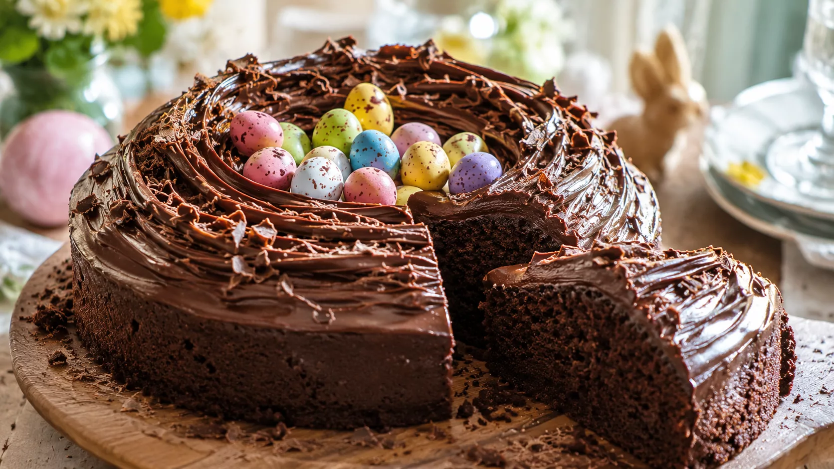 Ce nid de Pâques au chocolat fait toujours sensation au moment du dessert 1 Ce nid de Pâques au chocolat fait toujours sensation au moment du dessert