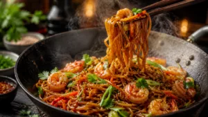 Ce sauté de nouilles aux crevettes parfumé fait voyager les papilles dès la première bouchée 4 Ce sauté de nouilles aux crevettes parfumé fait voyager les papilles dès la première bouchée