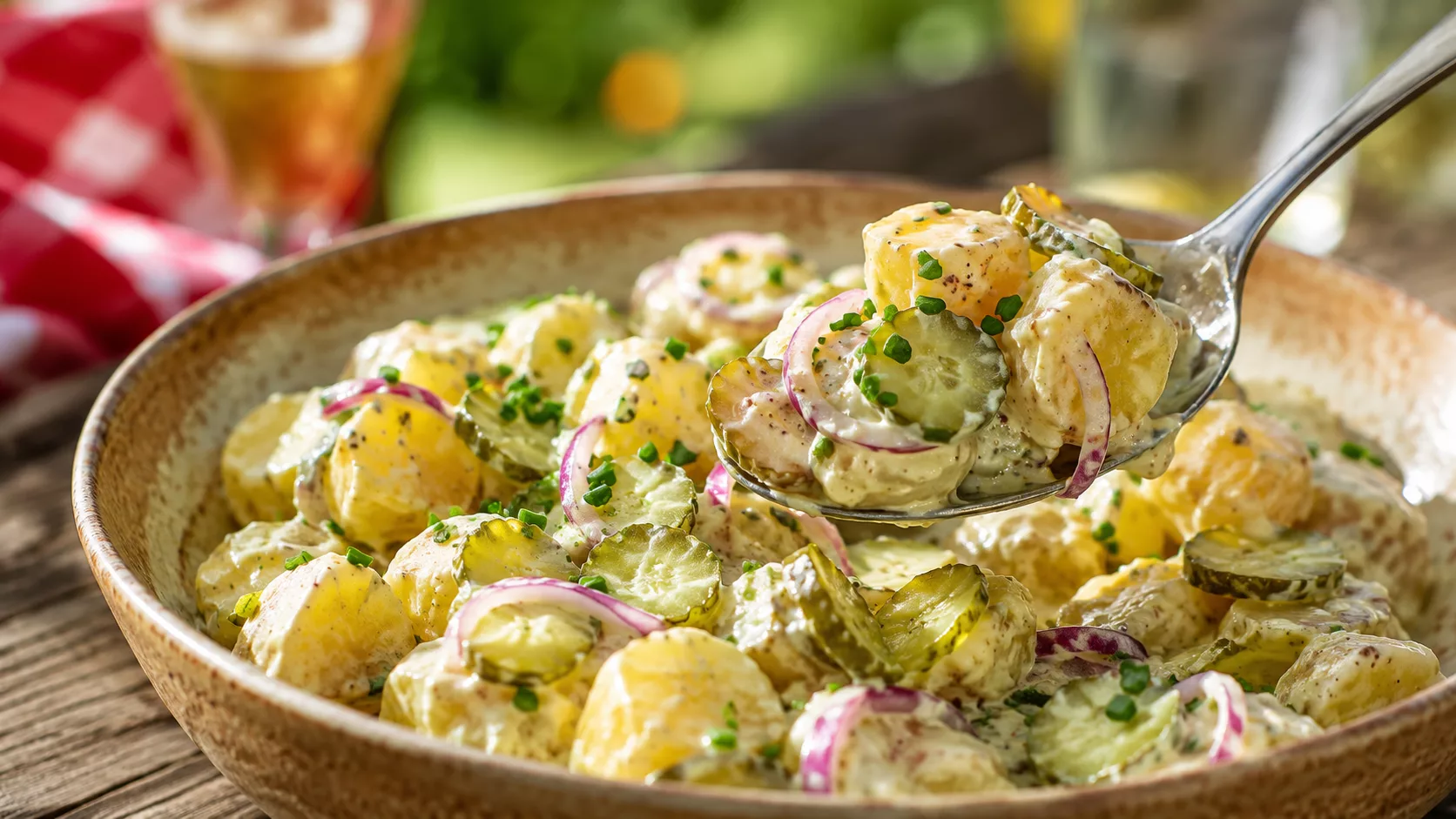 Cette salade de pommes de terre aux cornichons ultra savoureuse accompagne absolument tous les repas 2 Cette salade de pommes de terre aux cornichons ultra savoureuse accompagne absolument tous les repas