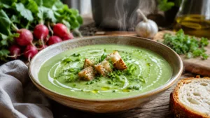 Cette soupe aux fanes de radis anti-gaspi est si veloutée qu’on oublie qu’elle est faite avec des feuilles 5 Cette soupe aux fanes de radis anti-gaspi est si veloutée qu’on oublie qu’elle est faite avec des feuilles