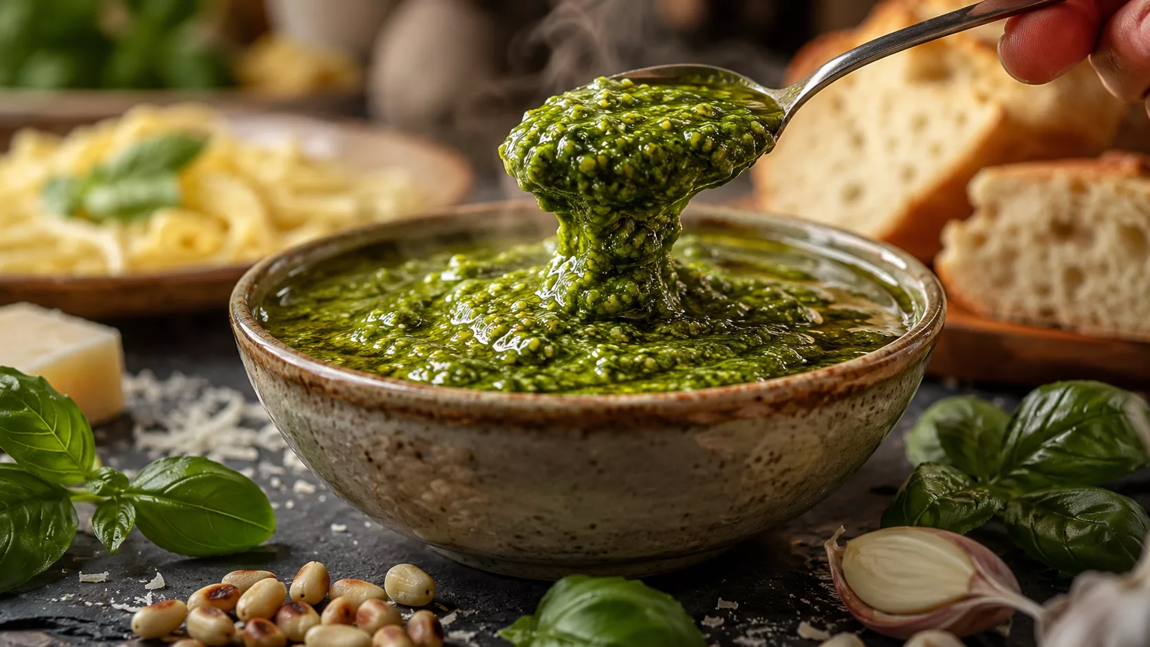 La sauce pesto maison ultra parfumée qui transforme n’importe quel plat en dîner italien irrésistible 2 La sauce pesto maison ultra parfumée qui transforme n’importe quel plat en dîner italien irrésistible