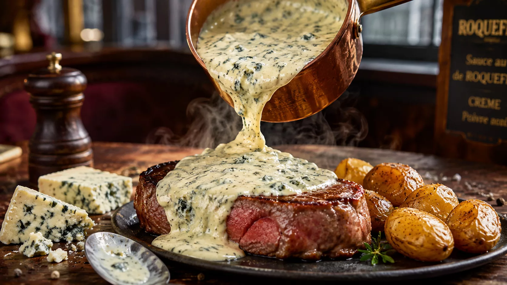 La sauce Roquefort ultra crémeuse qui transforme n’importe quelle viande en plat de bistrot 8 La sauce Roquefort ultra crémeuse qui transforme n’importe quelle viande en plat de bistrot