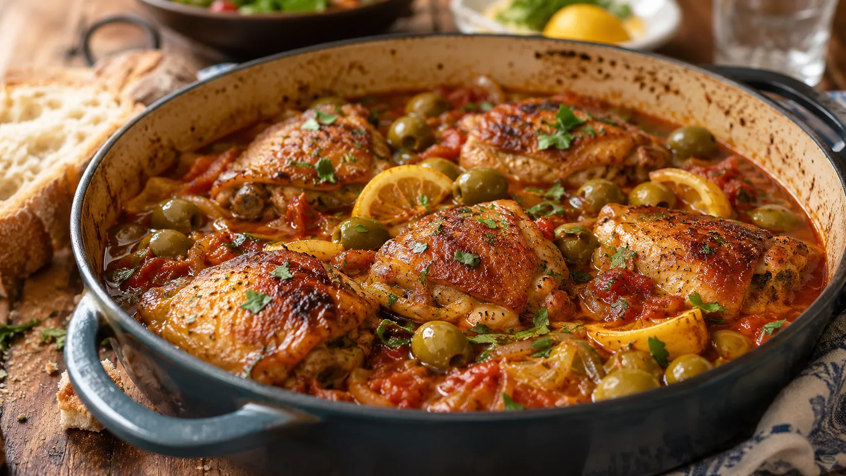 Le poulet aux olives vertes ultra fondant qui parfume toute la maison dès les premières minutes 7 Le poulet aux olives vertes ultra fondant qui parfume toute la maison dès les premières minutes