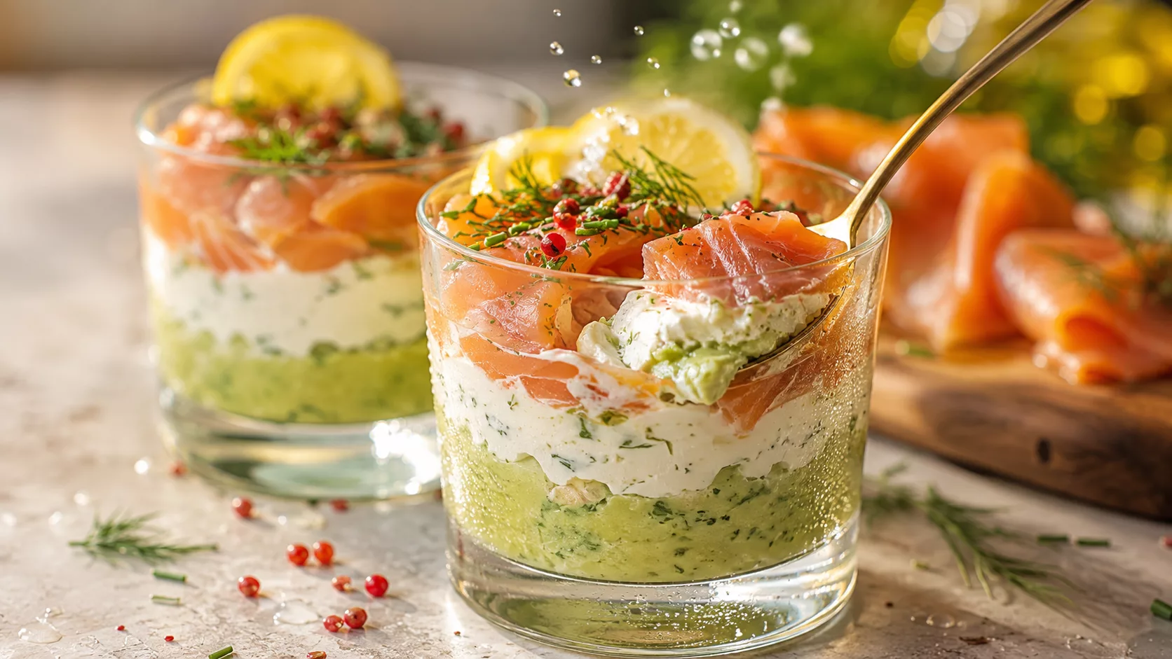 Cette verrine avocat et truite fumée va faire sensation à l'apéritif 2 Cette verrine avocat et truite fumée va faire sensation à l'apéritif