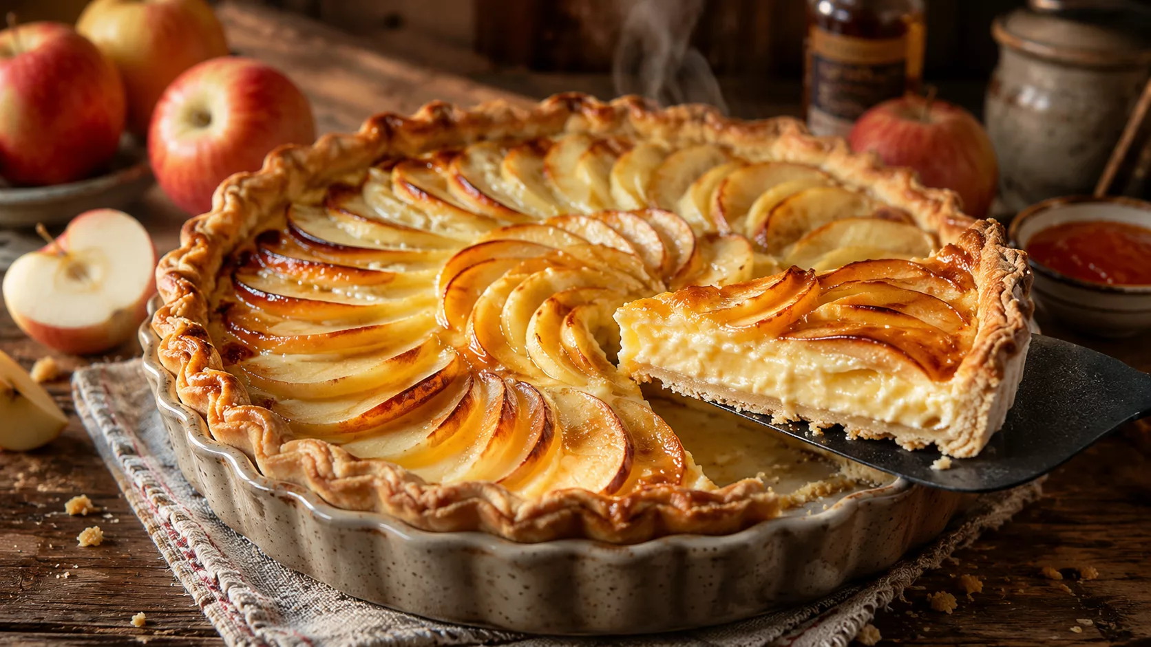 La véritable tarte aux pommes à l'alsacienne qui fait toujours sensation 2 La véritable tarte aux pommes à l'alsacienne qui fait toujours sensation