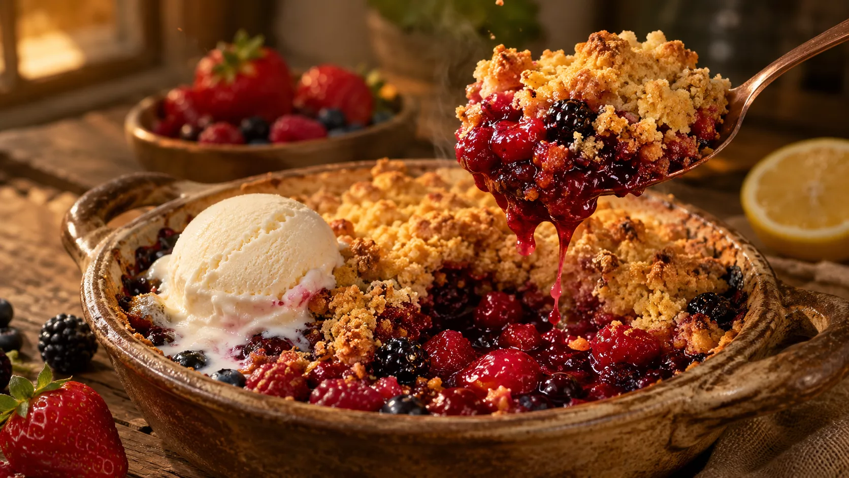 Le crumble aux fruits rouges ultra gourmand qui fait toujours sensation 2 Le crumble aux fruits rouges ultra gourmand qui fait toujours sensation