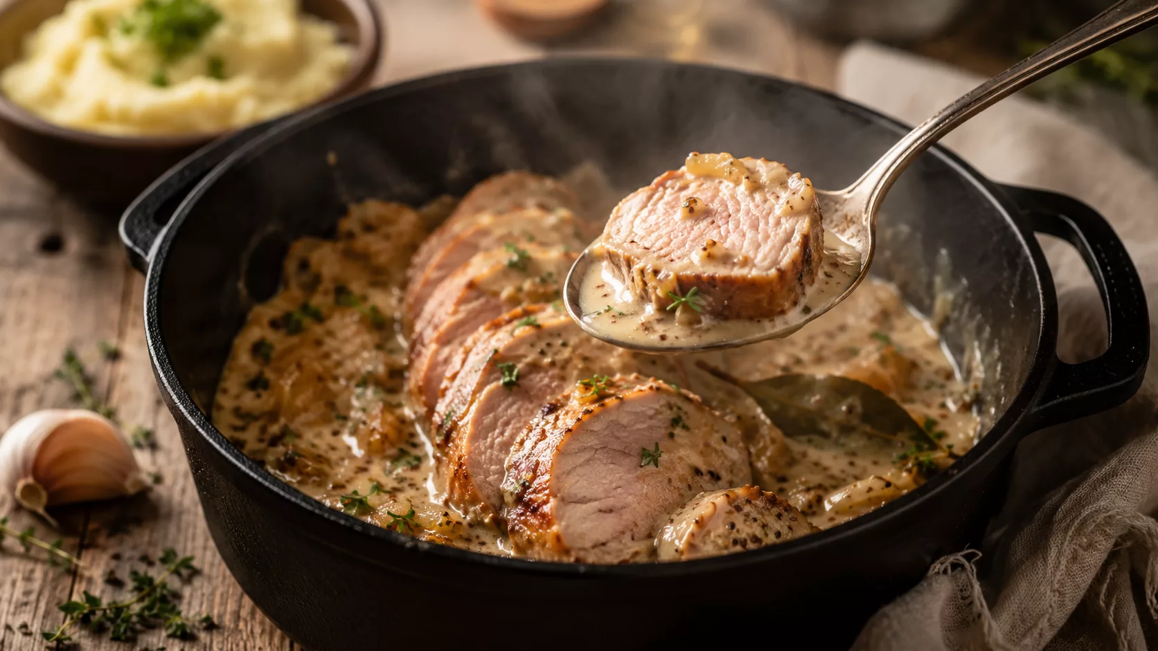 Le filet mignon de porc en cocotte si fondant qu'il se coupe à la cuillère 2 Le filet mignon de porc en cocotte si fondant qu'il se coupe à la cuillère