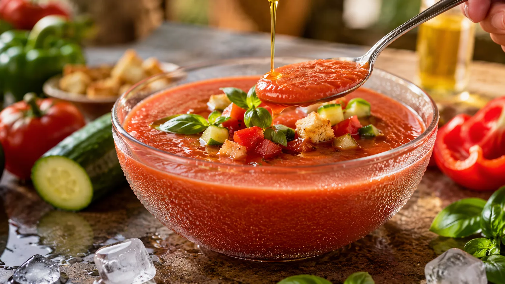 Le gaspacho andalou ultra frais qui sent bon l'été dès la première cuillère 5 Le gaspacho andalou ultra frais qui sent bon l'été dès la première cuillère