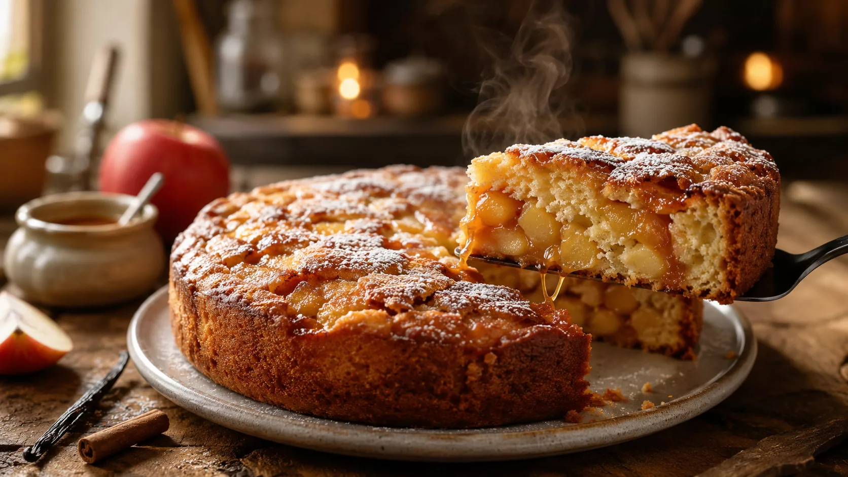Le moelleux aux pommes caramélisées qui fait fondre tout le monde dès la première bouchée