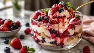 Le tiramisu aux fruits rouges qui fait toujours sensation à table