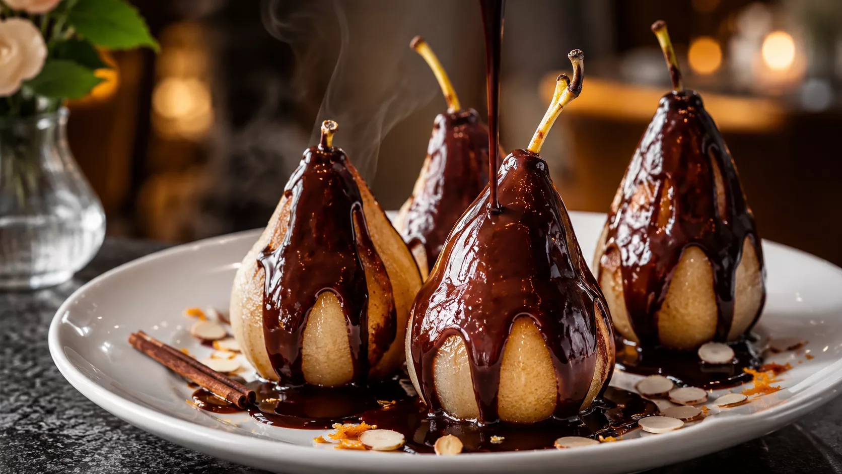 Poires pochées au chocolat : le dessert élégant qui fait toujours son effet 5 Poires pochées au chocolat : le dessert élégant qui fait toujours son effet