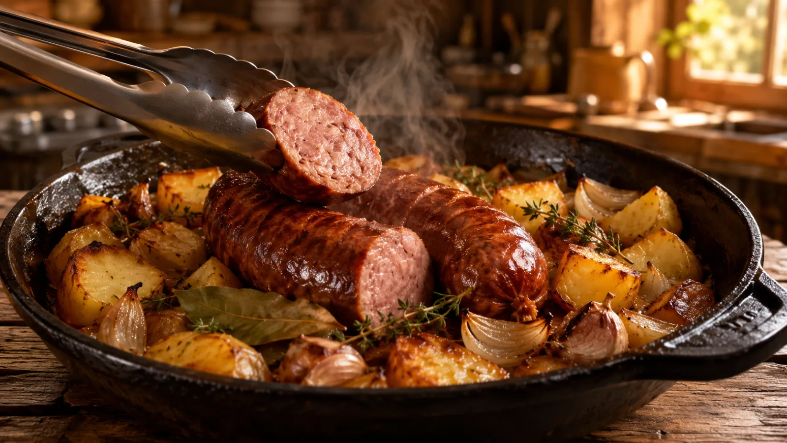 Cette saucisse de Morteau au four va parfumer toute votre cuisine 1 Cette saucisse de Morteau au four va parfumer toute votre cuisine