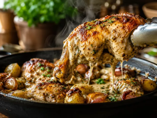 Cuisses de poulet moutarde au four fondantes 4 Cuisses de poulet moutarde au four fondantes