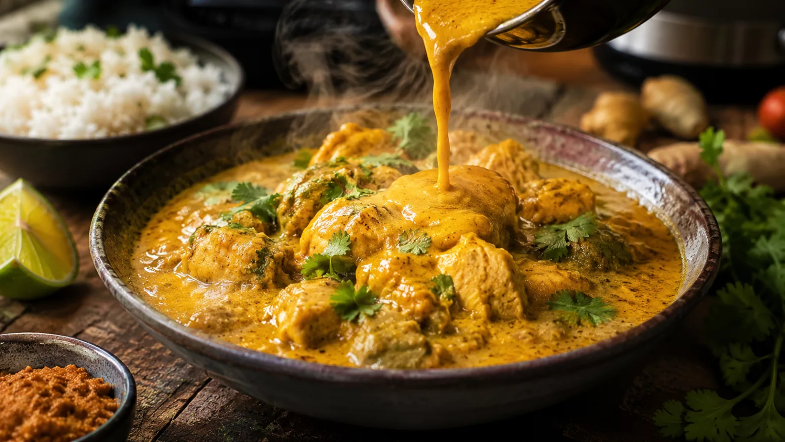 Curry de poulet au lait de coco au Cookeo ultra crémeux 1 Curry de poulet au lait de coco au Cookeo ultra crémeux