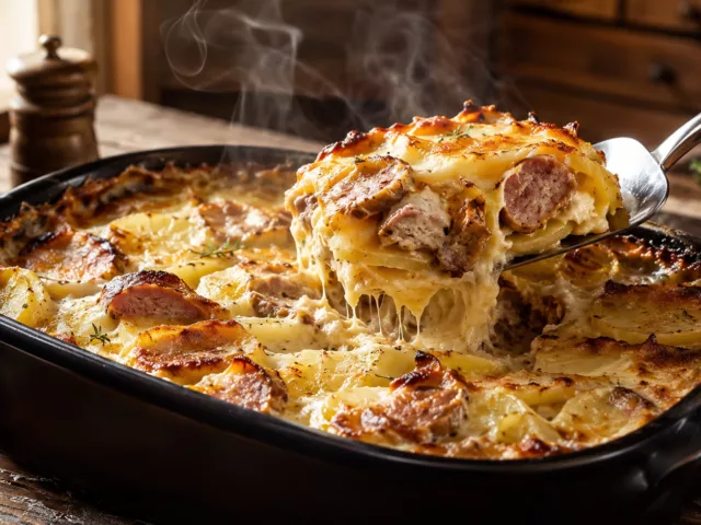 Gratin d andouillette et pomme de terre au four 2 Gratin d andouillette et pomme de terre au four