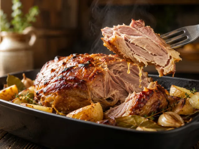 Palette de porc demi sel rotie au four 4 Palette de porc demi sel rotie au four