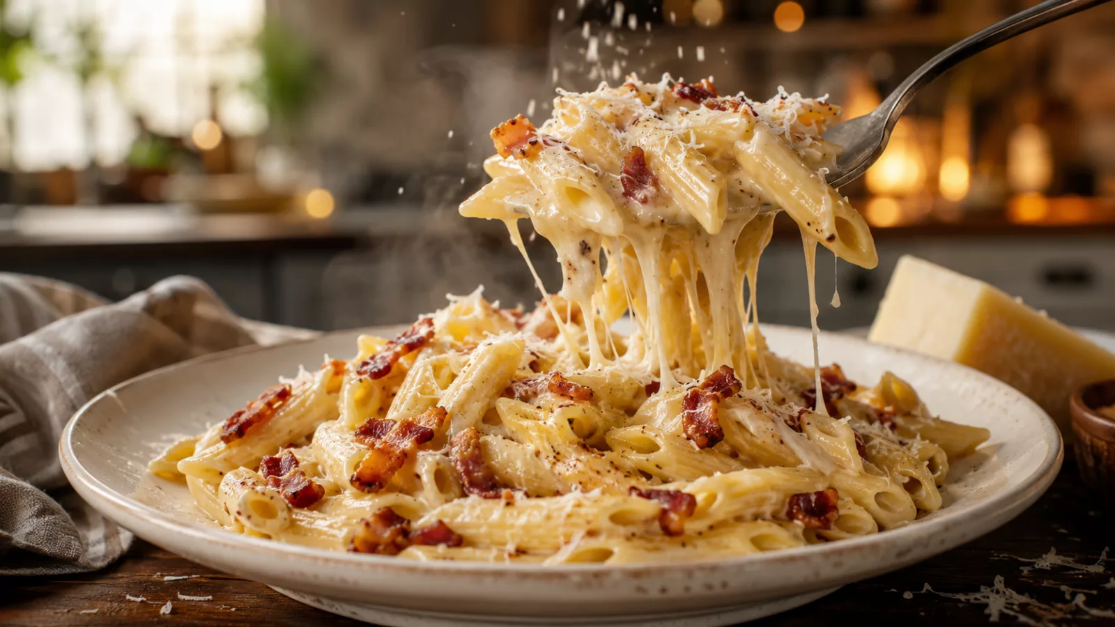 Pâtes carbonara au cookeo 1 Pâtes carbonara au cookeo