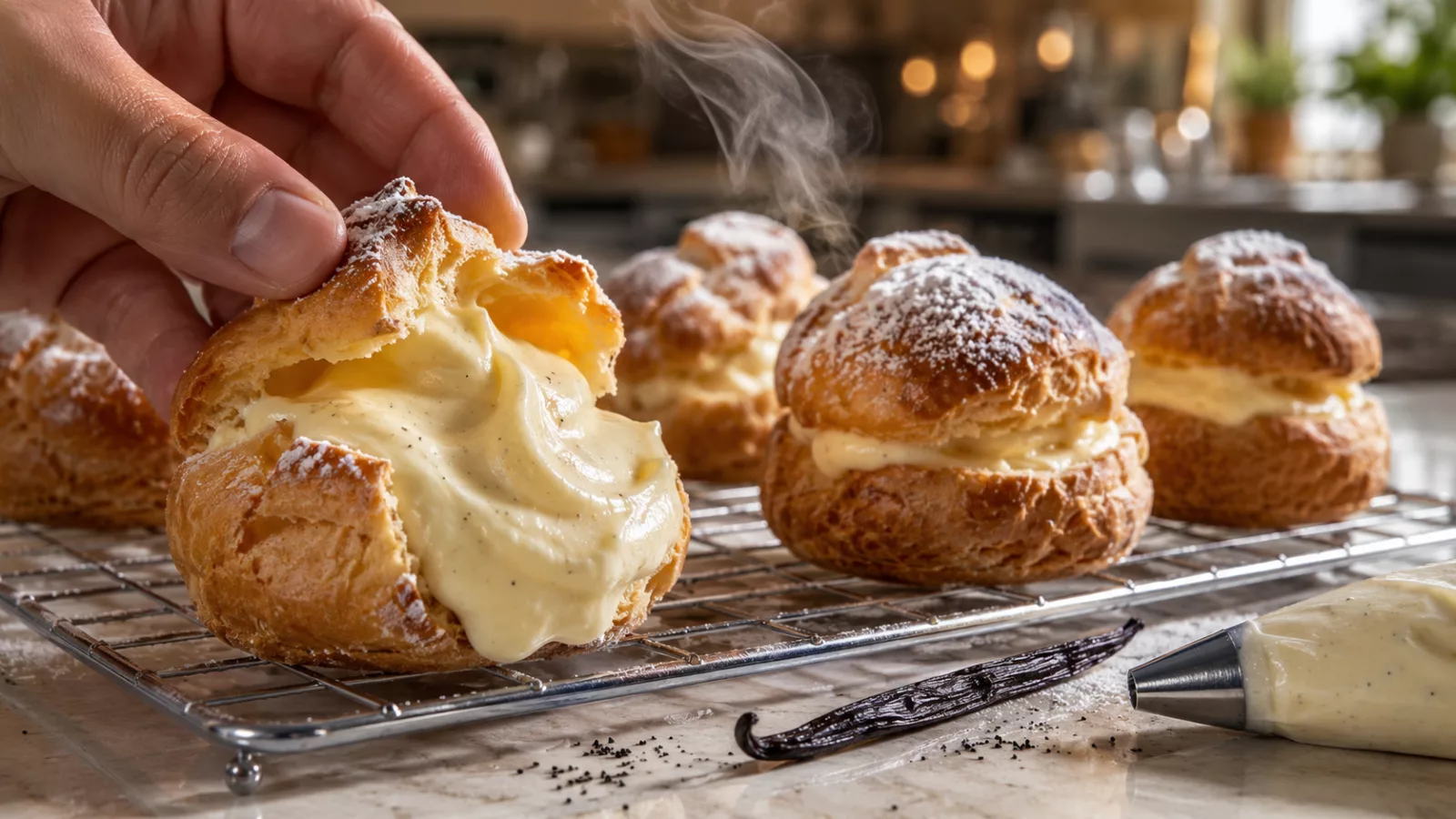 Petits choux fourrés moelleux et faciles 1 Petits choux fourrés moelleux et faciles