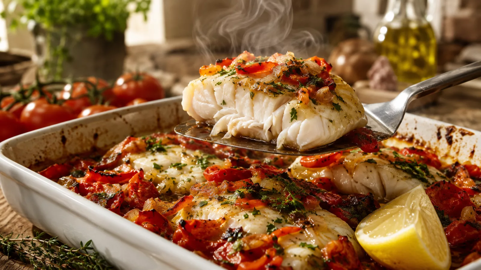 Poisson au four a la provencale 1 Poisson au four a la provencale