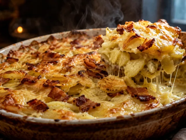 Pommes de terre aux lardons à la crème au four 3 Pommes de terre aux lardons à la crème au four