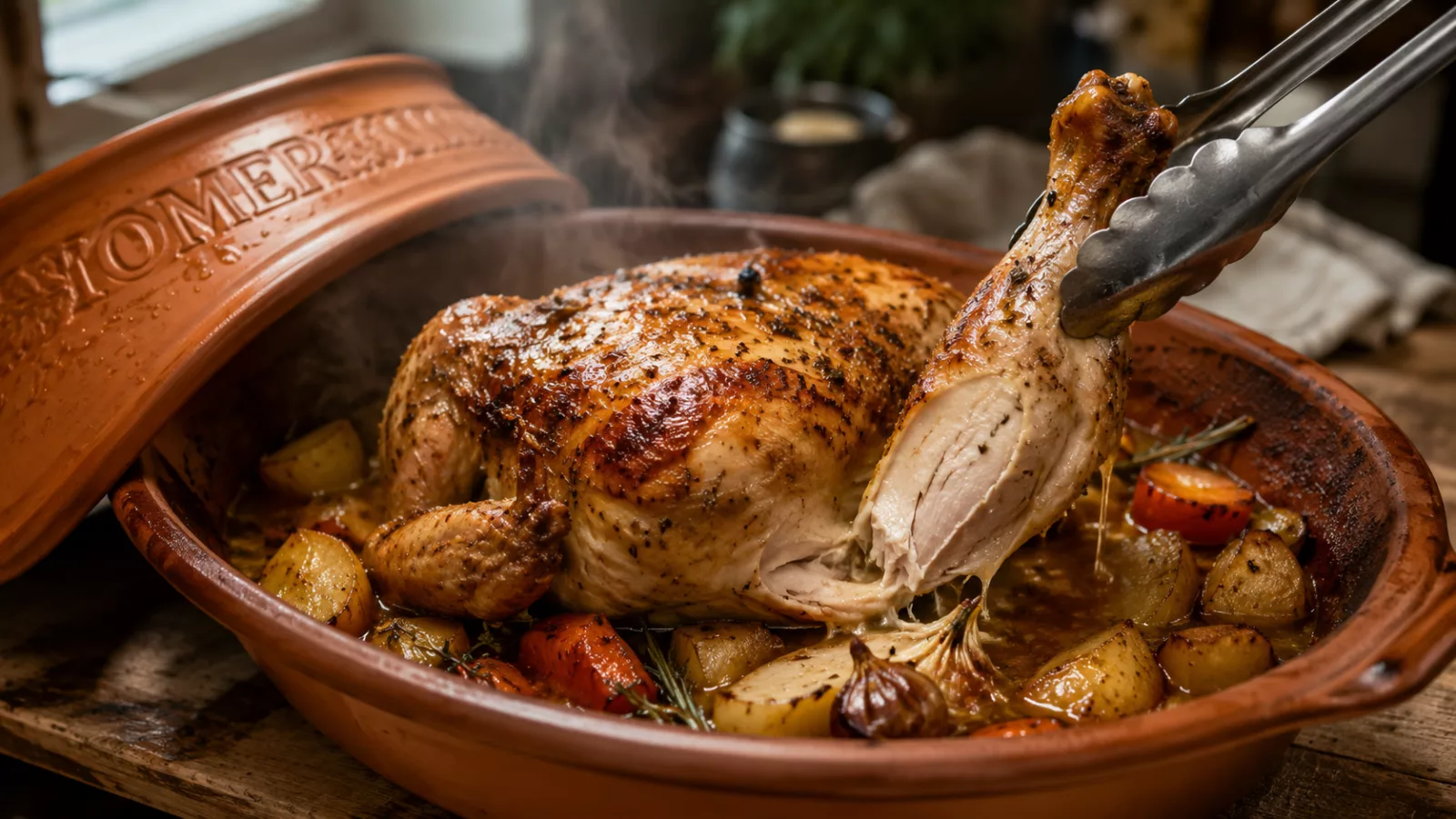 Poulet au four en romertopf fondant et juteux 1 Poulet au four en romertopf fondant et juteux
